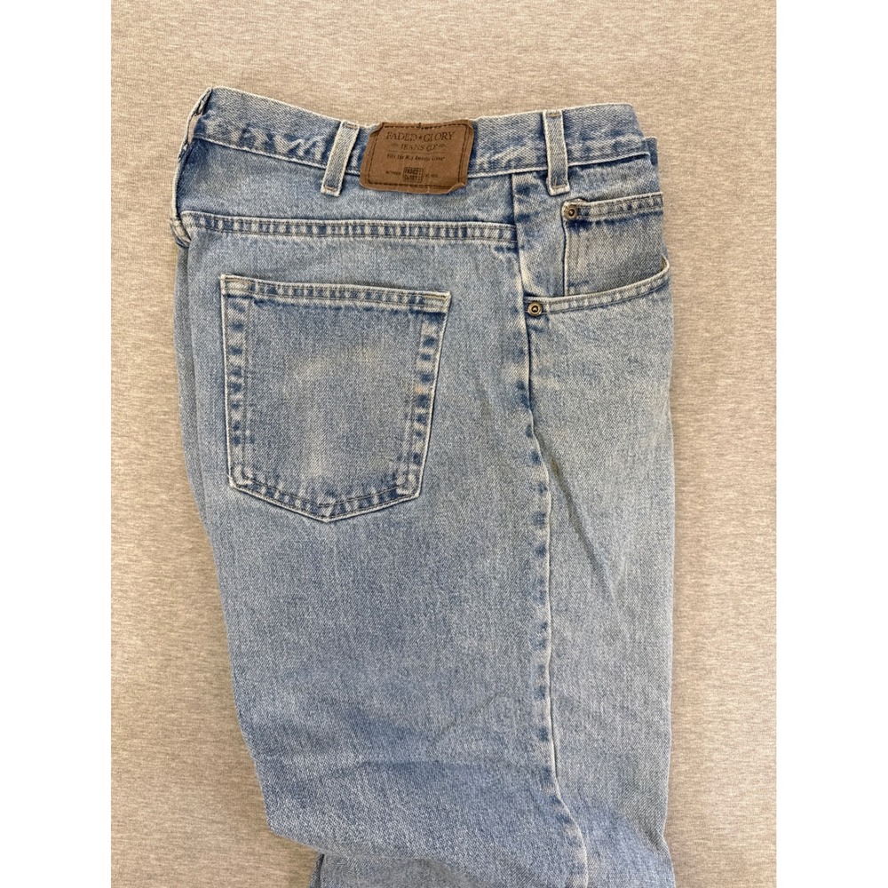 Faded Glory‎ Mens Original Fit Light Wash Denim Jeans Blue 40x30 Cotton Vintage
